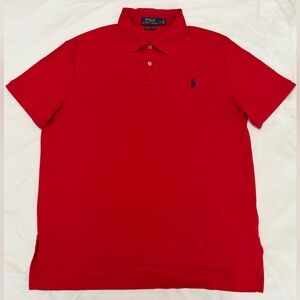 Ralph Lauren Pima Soft Touch Red Polo Shirt, Men’s Size Large